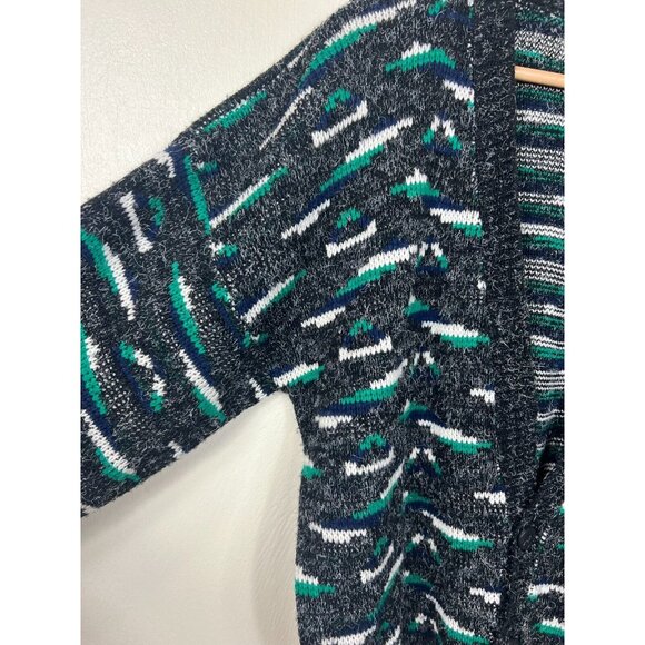 Vintage Scandia Mens Black Knit Button Up Sweater Cardigan - Picture 2 of 13